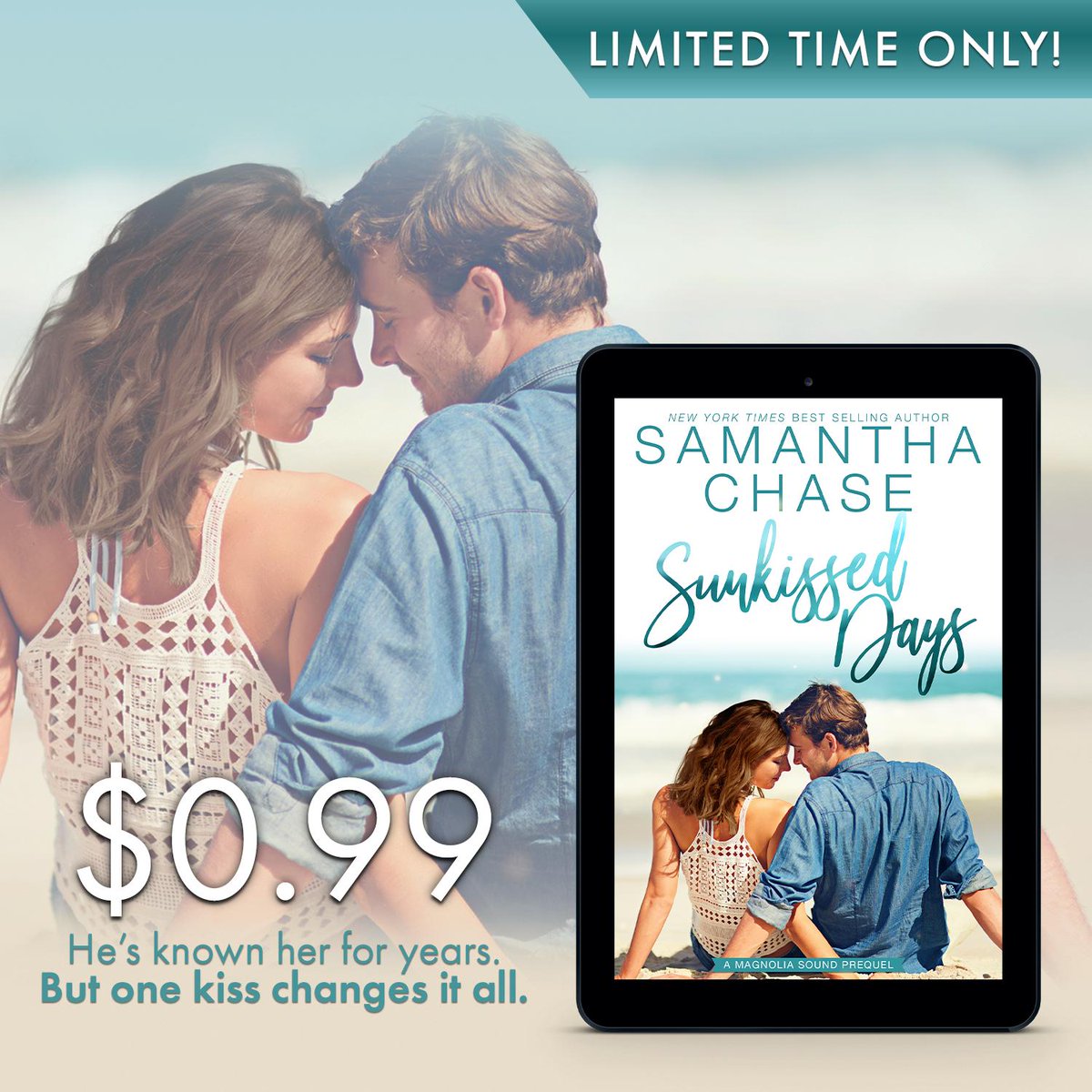 #99cents for a limited time! SUNKISSED DAYS (Magnolia Sound prequel) #beachreads #sale #bookdeal #books #booksale #BookWorm #bookseries #romance #RomanceBooks chasing-romance.com/sunkissed-days