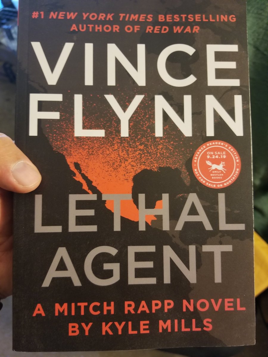 BesantMatthew's tweet photo. Just got my advanced copy of  Lethal Agent! #MitchRappIsBack @VinceFlynncom @KyleMillsAuthor #ProudMitchRappAmbassador https://t.co/9lmmHB8wof