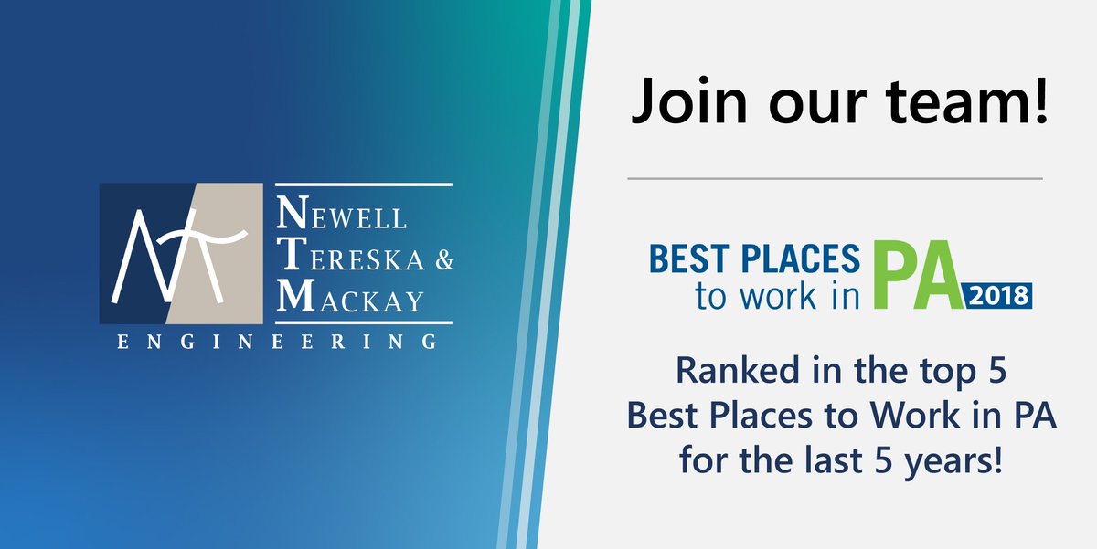ntmeng's tweet photo. NTM is currently looking to fill the following positions: 

Civil/Water Resources Engineer (0-4 yrs)
Civil/Stormwater Engineer (Entry-level)
Civil/Stormwater Engineer (4-8 yrs)

Interested? Visit https://t.co/lRoDrsJD7O for more information! #hiring #engineering #stormwater https://t.co/nXqHQxIOla