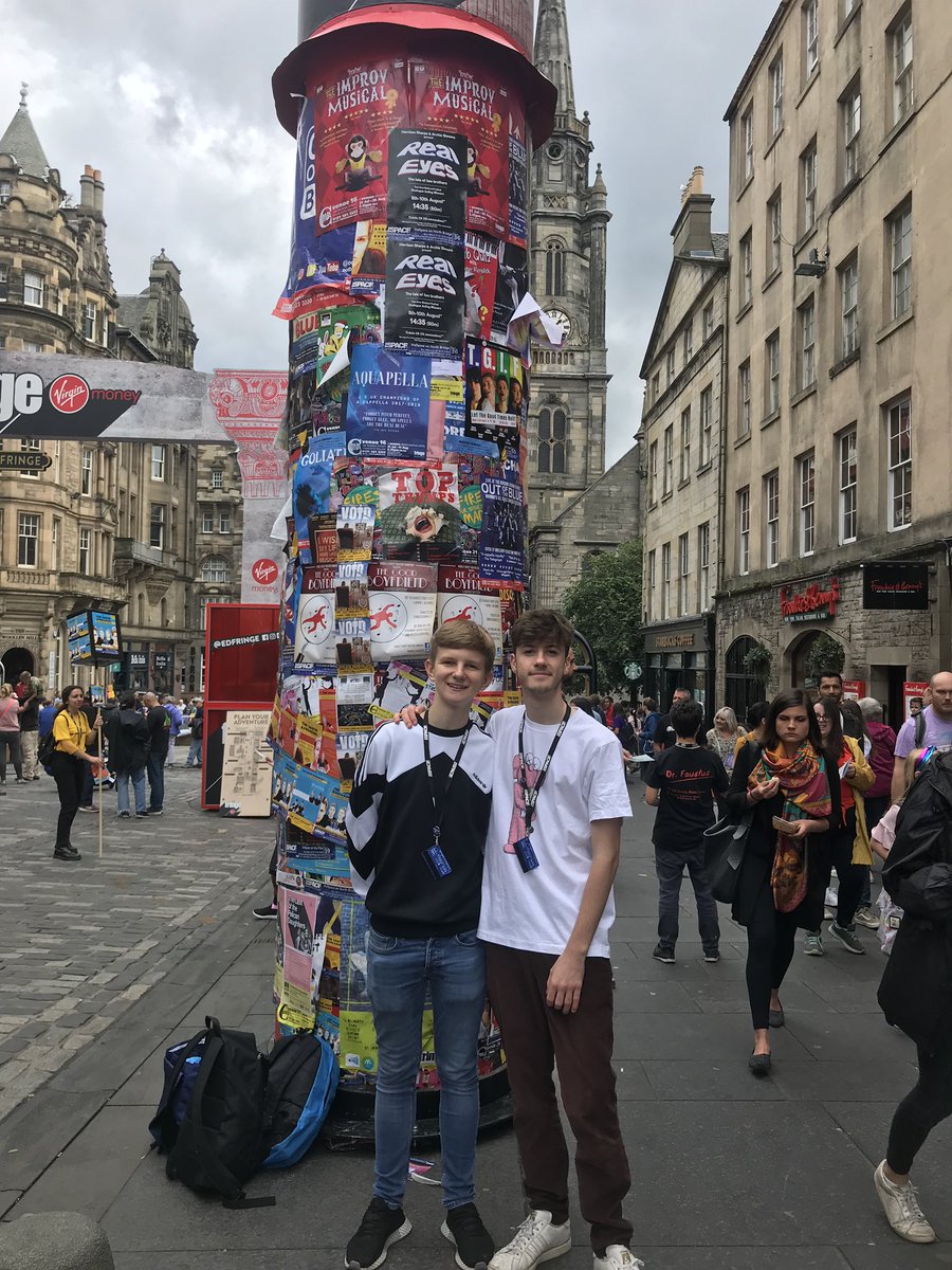 HarrisonArchie_'s tweet photo. A brilliant day of promoting and performing to lovely audiences.
#HarrisonandArchie #RealEyes #RealEyes2019 #EdinburghFringe2019 #theSpaceUK #edfringe
#edfringe2019 #makeyourfringe #newwriting https://t.co/ximj2rRFkm