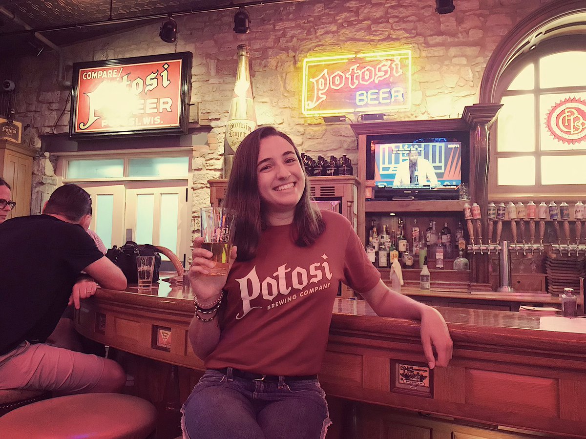 SedgwickSara's tweet photo. I’m only a beer girl if it’s @PotosiBrewingCo 🍻 https://t.co/8D1T8qdIdg