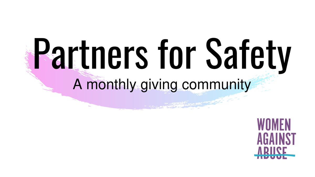 WomenAgnstAbuse's tweet photo. Support our work on a monthly basis to make a meaningful impact in the lives of those we serve...without breaking the bank! Join our #PartnersForSafety monthly giving community now to ensure stable funding for our life-saving services and advocacy: https://t.co/Jhx9NTnSXb https://t.co/MfjazAPZvI