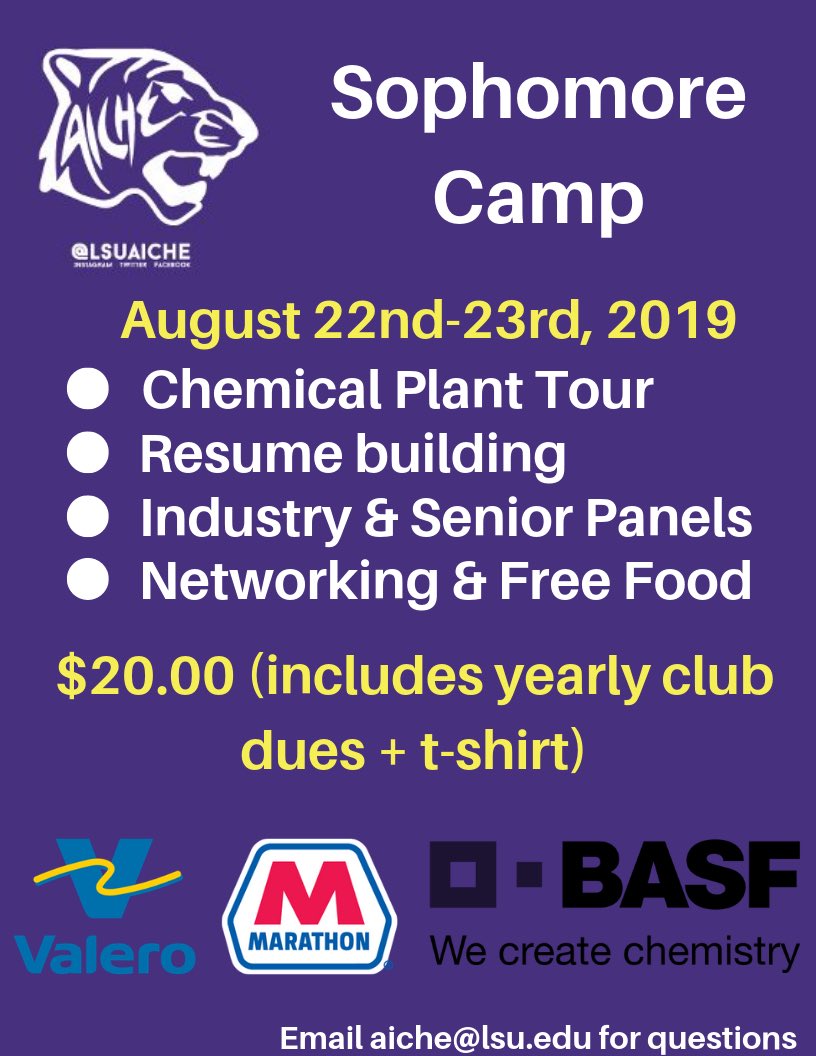 Hello incoming sophomores, it’s not too late to sign up for our Sophomore Camp! This is a great way to network with professionals and prepare for the career fair.