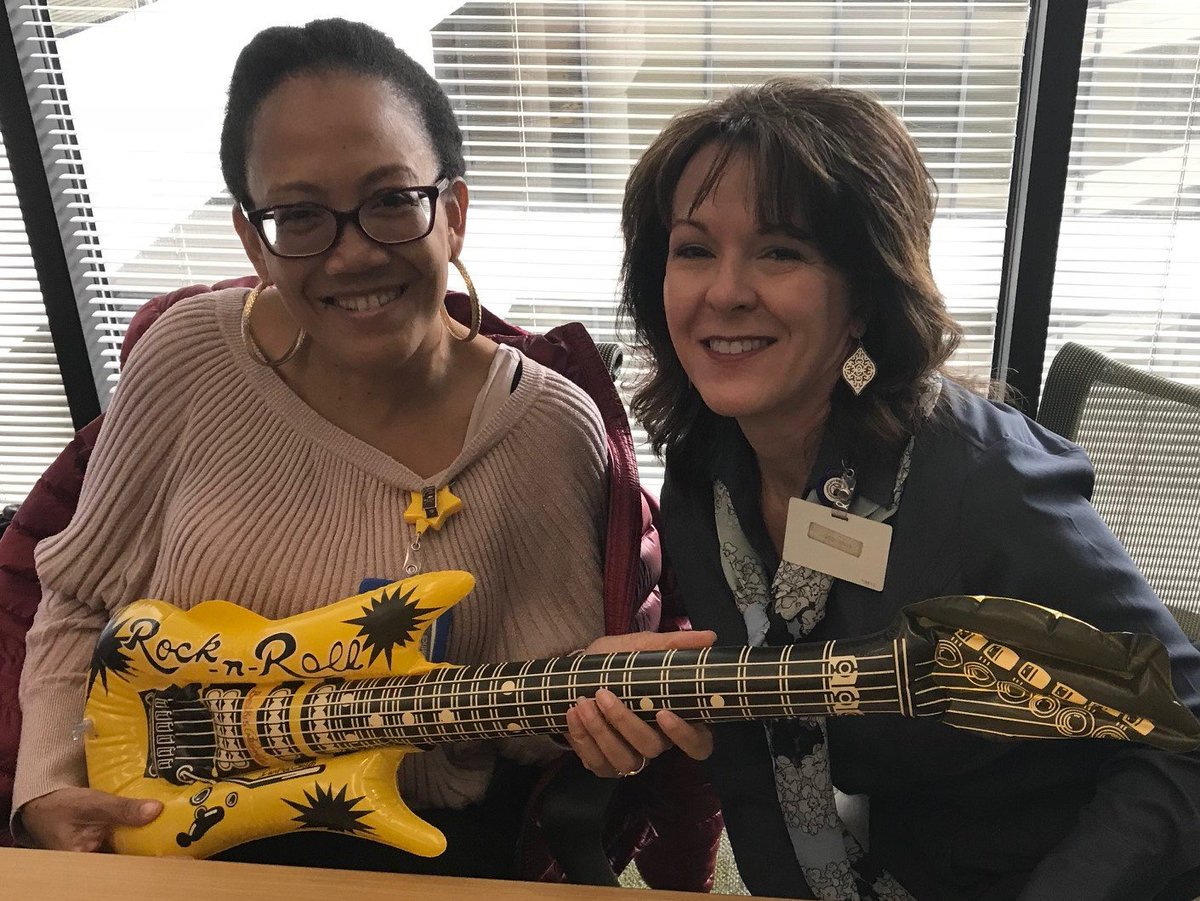 GAInnovates's tweet photo. It was an exciting day!  We:
1. Spoke with Dr. Washington and Lorna M. about spreading the Rock Star Award to the UBTs
2.  Talked with Dr. Logan and Dr. Riker about our Breast Imaging project
3.  Prepped with @mollyemalone for an upcoming KPGA sales team presentation! #hcd #gokp https://t.co/U0uyGIche7