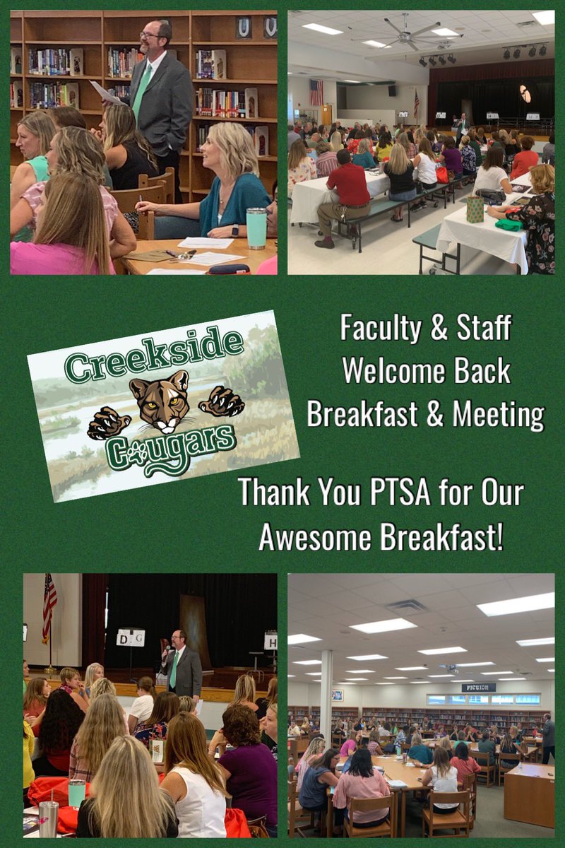 creekside_rocks's tweet photo. It was an amazing 1st day of preplanning for the 2019-2020 school year! Thank you to our amazing PTSA for an awesome breakfast! #CreeksideVCSRocks #VCSWelcomeBack @volusiaschools @TeachVolusia https://t.co/kUxIIrYu9i