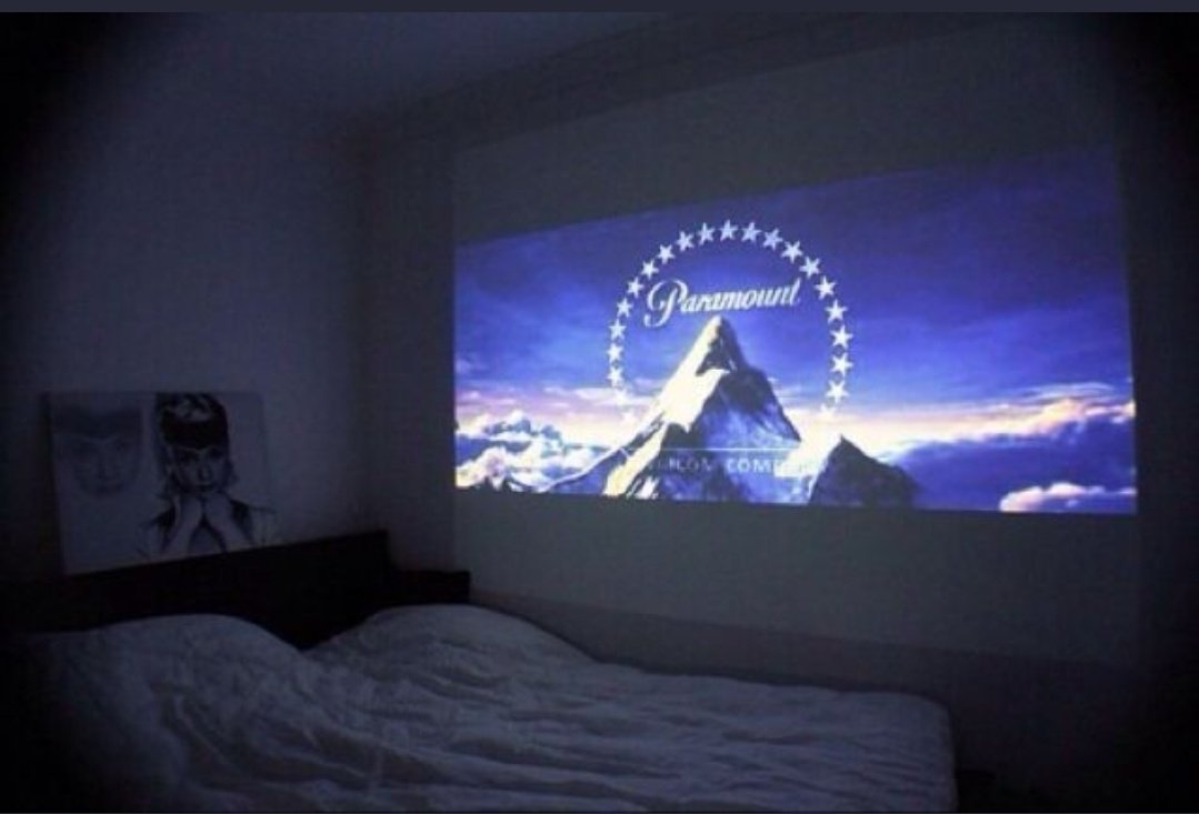 Image result for bedroom projector in room