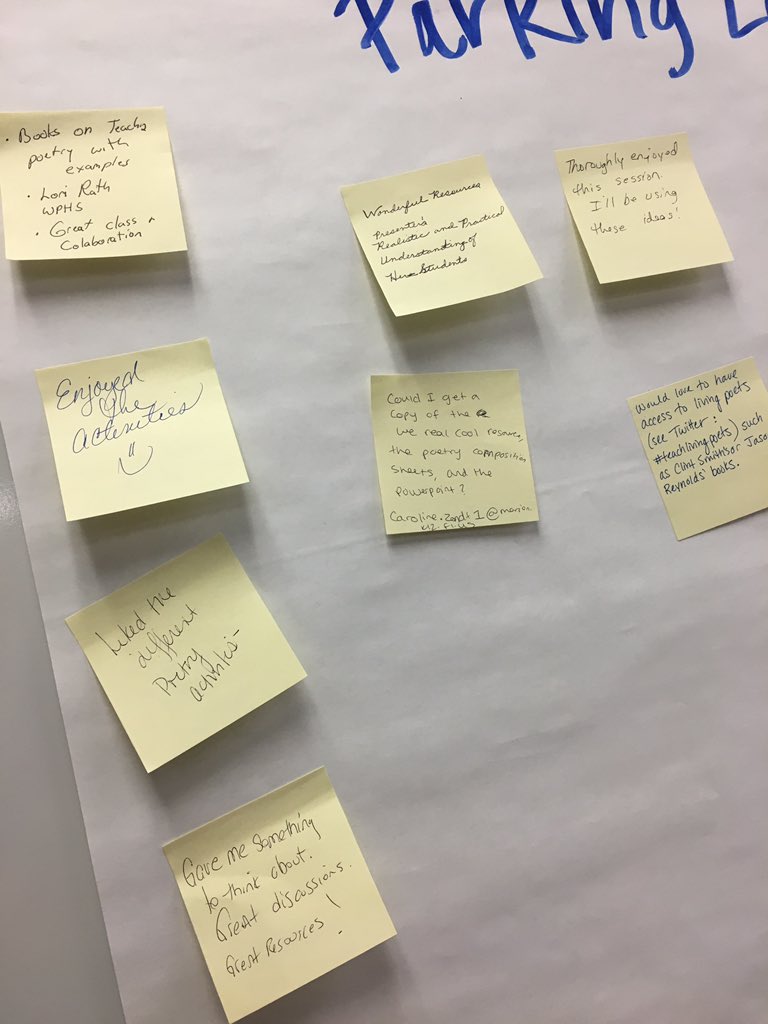 Tessa_Schirm's tweet photo. I had so much fun talking poetry in the classroom with my colleagues today. I may have “presented,” but every single participant brought insightful conversations and useful ideas. #HowPDShouldBe @MCPS_Secondary https://t.co/2X3n6ZSIFz