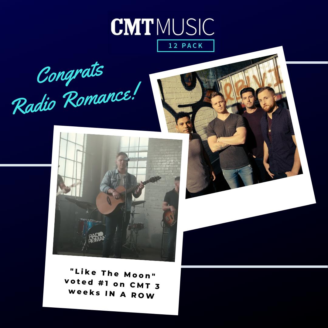 ONErpm's tweet photo. @romance_radio's “Like The Moon” music video has been voted #1 on #CMTArtistDiscovery 3 weeks in a row!🤯 Vote + Watch on @CMT here! ⇥ https://t.co/x4XWM1mE1j
#ONErpmFam #rrarmy #CMT #LikeTheMoon https://t.co/bQaTqAXpDd