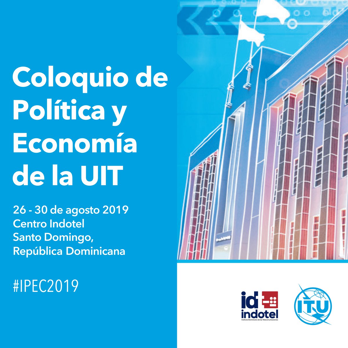 IndotelRD's tweet photo. @ITU @ITU_AMS @centroindotel @aarango En el coloquio de Política y Economía #IPEC2019, participarán representantes de países como Rusia e India y de importantes corporaciones como Nokia o Huawei y por la República Dominicana, el presidente del Indotel, @njguillen y el consejero @Fabriciogm13.

🇩🇴🇮🇳🇷🇺 https://t.co/IaeowLreNy