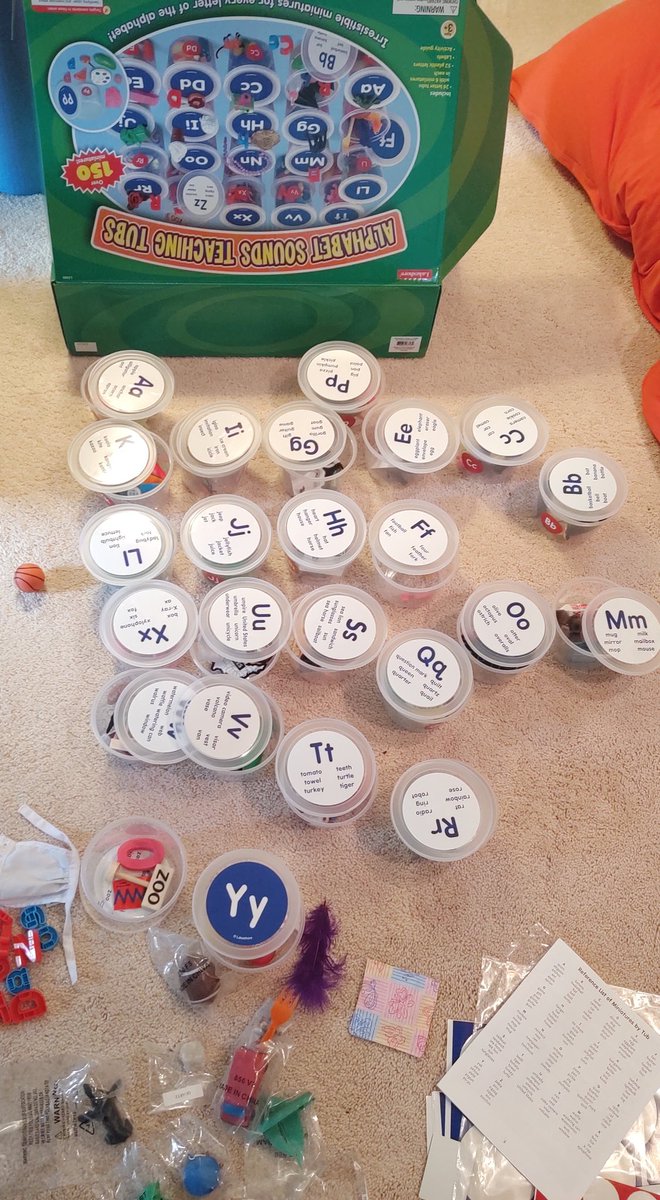 McDaniel4PreK's tweet photo. Unpacking and sorting new sound tubs! Our students are going to love these updated learning tools! #PreKprep #individuallywrapped #WeemsWildcats https://t.co/WISAUU4cKL