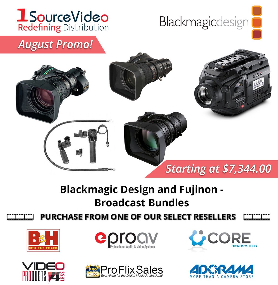 1sourcevideo's tweet photo. Combine @Blackmagic_News and @FUJINONLenses to create the ultimate bundle for broadcasting! #Fujinon #BlackmagicDesign #1SourceVideo #RedefiningDistribution #BandH #VP4L #EProAV #ProFlixSales #CoreMicrosystems #Adorama https://t.co/hXOsYd2mNw