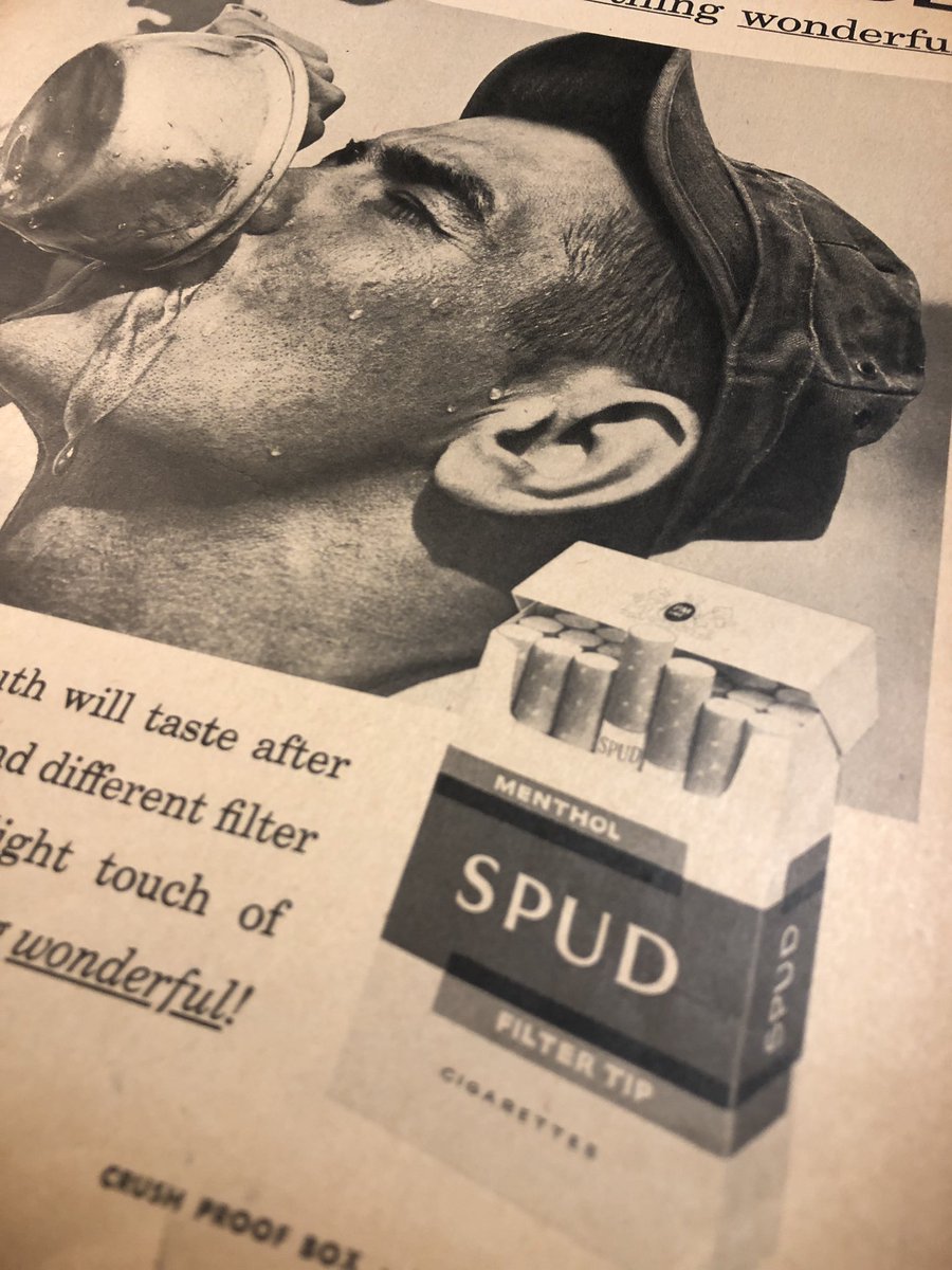 JackpotNick's tweet image. They smoked potatoes back then? #Spud #filtertip #menthol  - Honey, instead of frying the taters tonight why not mentholize them....