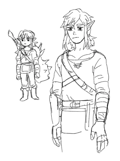 Practising drawing link (I wanna make a botw zine... ofc) 