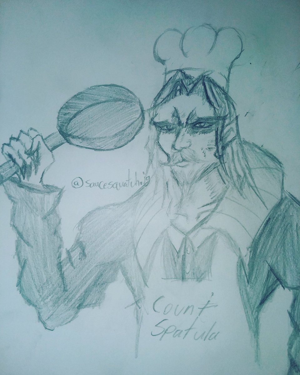 SaucesquatchTV's tweet photo. "What is a pan? A miserable pile of secrets!!!" -Count Vlad Tepes Spatula https://t.co/kumILFBcID