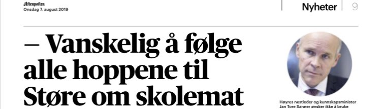 Uff, hopp er ikke så lett @jantoresanner... Jeg kan hjelpe deg litt: @Arbeiderpartiet vil ha skolemat. Ferdig snakka.