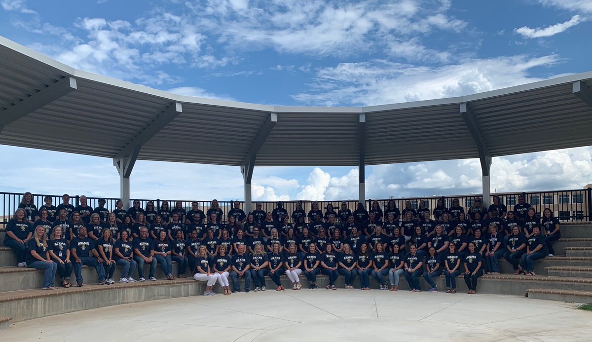 Our AJH Viking teachers are here! First pic of the first staff for Adams JH! #AlwaysbeaViking ⁦<a href="/katyisd/">Katy ISD</a>⁩