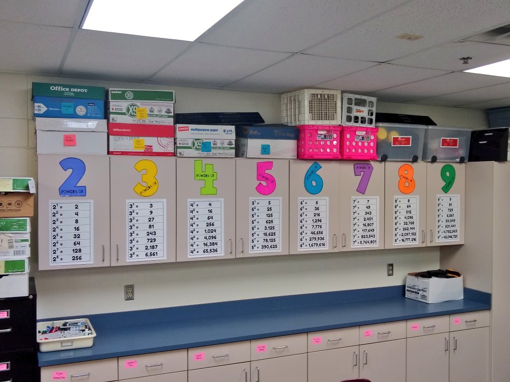 mathequalslove's tweet photo. So excited about my new power posters! I have a feeling they are going to come in super handy for exponentials, logarithms, and radicals in Algebra 2. #mtbos #iteachmath https://t.co/rDjOogLVZO