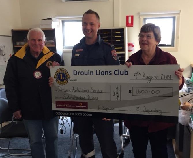 agwalker01's tweet photo. Thanks to the Drouin Lions Club for their generous donation for specialist training equipment for our Drouin team. The community is at the heart of everything we do at @AmbulanceVic and we appreciate the support they provide us in return β€ #CommunityInAmbulance #BetterTogether https://t.co/pVdXKapbAJ