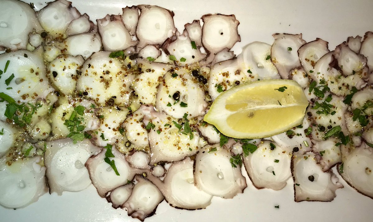 RenoirGuides's tweet photo. #ibiza2019 #ibiza #caladhort Nice meal tonight at #EsBoldado
#Tomatoes and #anchovies
#Goatscheese #salad
#Octopus #Capaccio
#BCFC seafood ##paella https://t.co/Ih8nVZoDIt
