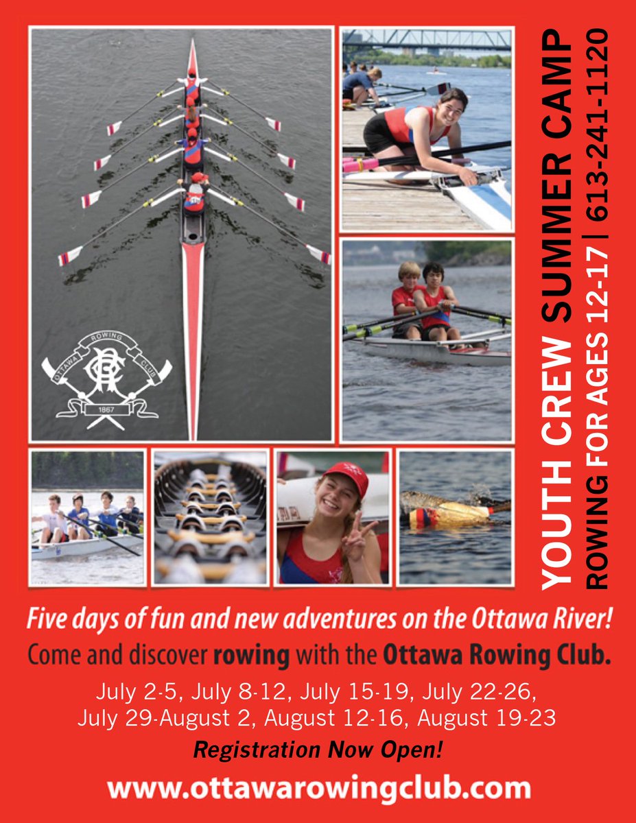 OttawaRowing's tweet photo. Finish summer with a FUN week at the BEST cottage in #Ottawa!! We have space in our Youth Crew Summer Camps from August 12-16 & August 19-23. For ages 12-17, no previous experience necessary. https://t.co/2uhrOwaWUs for more info & to register. #rowORC #summercamp #youthrowing https://t.co/2ATeGbveQ5