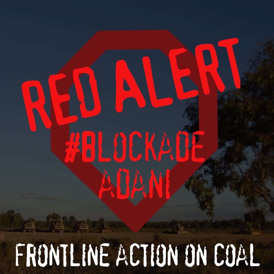Stop Adani Cairns (@stopadanicairns) on Twitter photo 2 people have suspended themselves from 9 metre poles, immobilising 17 machines stopping tree clearing on the site of Adani’s mine. With 450 hectares of habitat due to be cleared, we are calling on everyone to come up to the frontline! #StopAdani #ExtinctionRebellion <a href="/FLACCoal/">Frontline Action on Coal</a> 2 people have suspended themselves from 9 metre poles, immobilising 17 machines stopping tree clearing on the site of Adani’s mine. With 450 hectares of habitat due to be cleared, we are calling on everyone to come up to the frontline! #StopAdani #ExtinctionRebellion <a href="/FLACCoal/">Frontline Action on Coal</a>