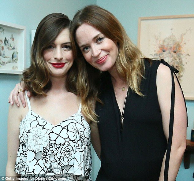 emily blunt & anne hathaway: “emily, we just really bonded on the devil wears prada, so to be there with one of my favorite people that i’ve met at my job, you know, was really special.”