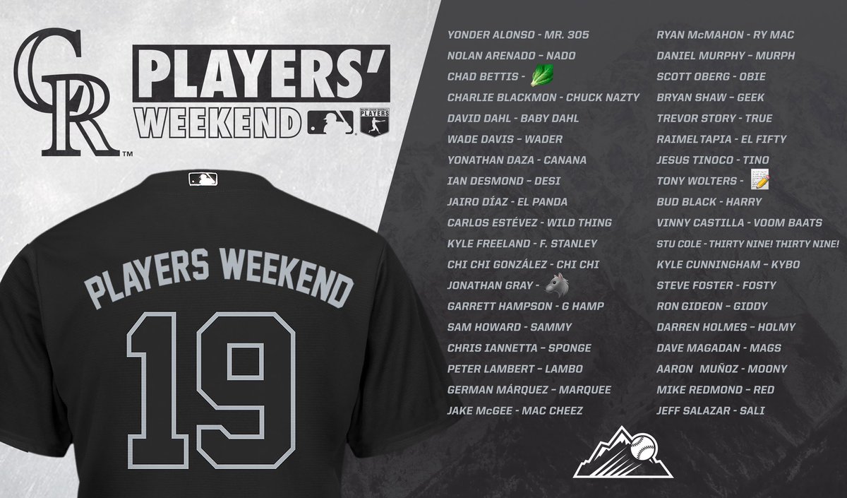 rockies players weekend 2019