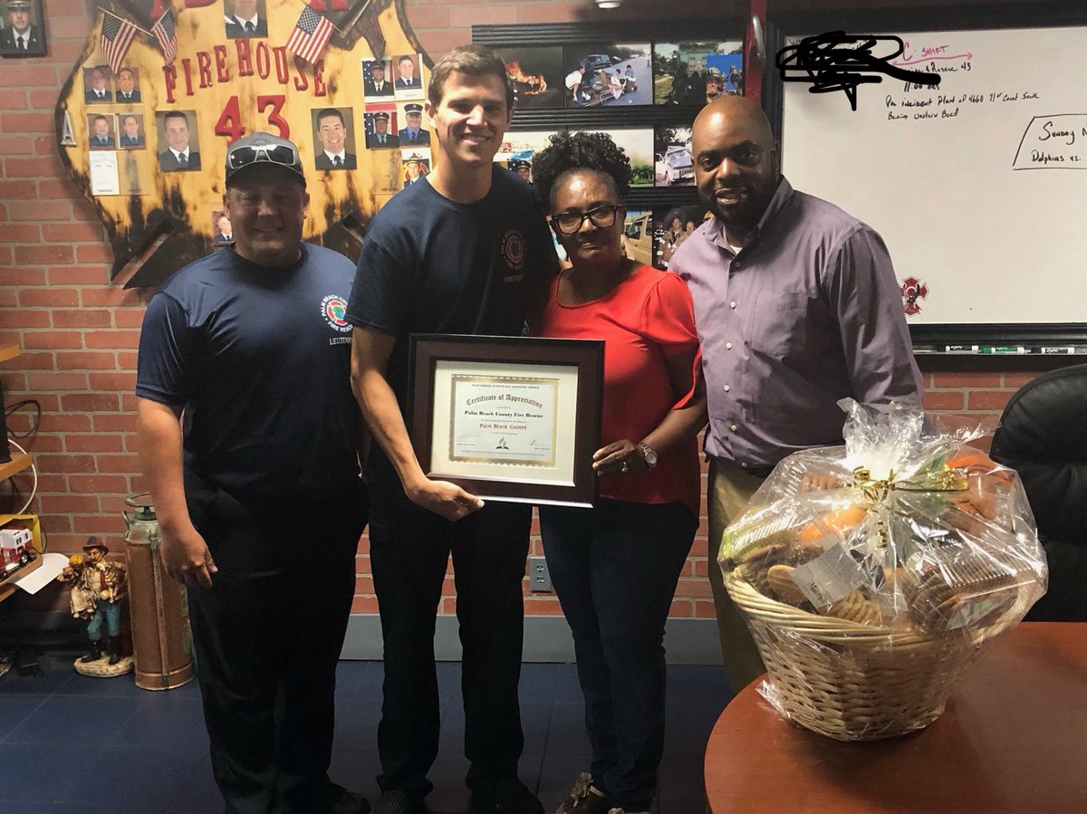 BlessedPalm's tweet photo. #JustBecause @palmspringssda #appreciates @PBCFR #Engine43 We stopped by today with a gift. #Enjoy @FloridaConf @LakeWorthBchPBC @adventistchurch @ADVENTISTCHAPS @WPBF25News @CBS12 @pbcgov https://t.co/IxzytvxONh