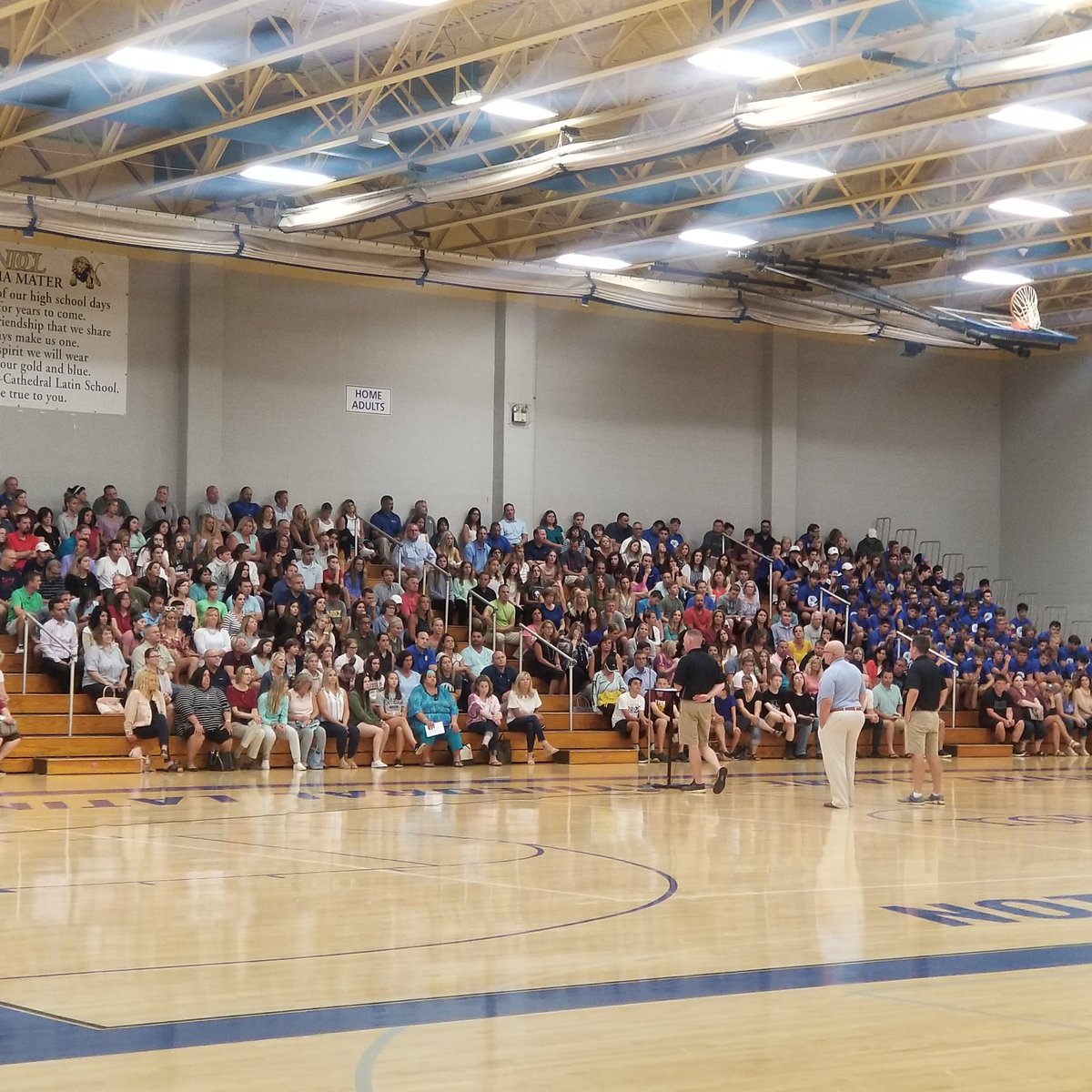 NDCLathletics's tweet photo. Great turnout for #OHSAA mandated Lion Pride Night this evening in McGarry Gym - thank you to our parents &amp; student-athletes for making time to attend this important meeting! #WeAreNDCL
#LetsGoLions https://t.co/KnOeQ4oopT