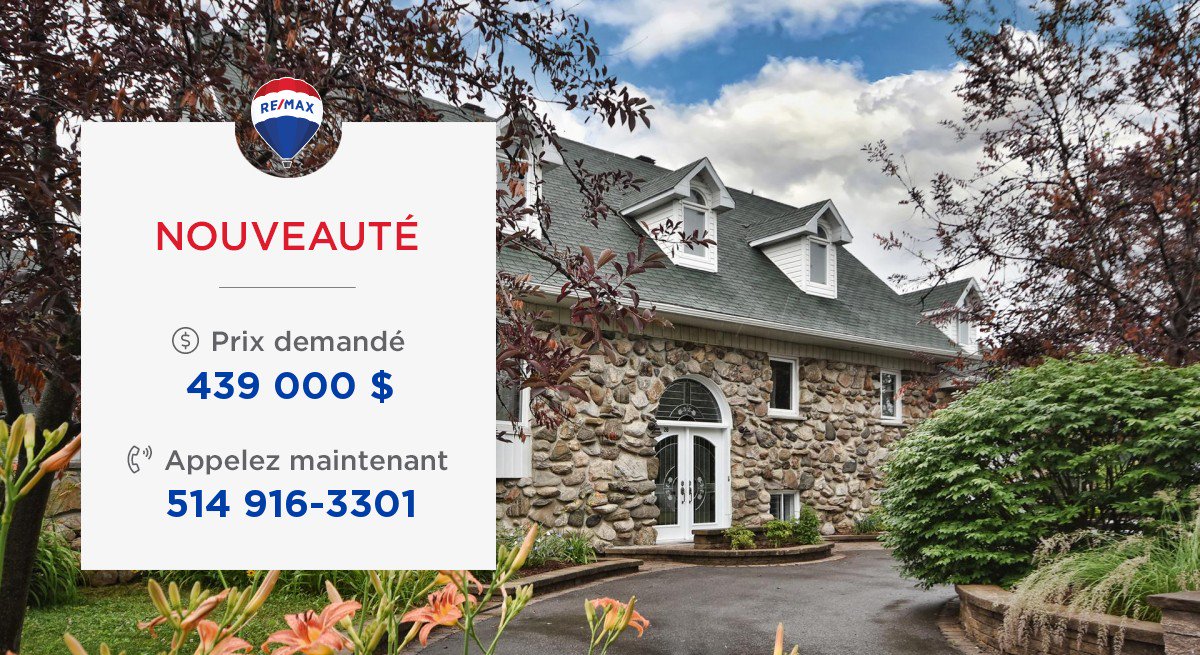 Nouvelle propriété à vendre sur le marché par RE/MAX! bit.ly/2GR0l4h