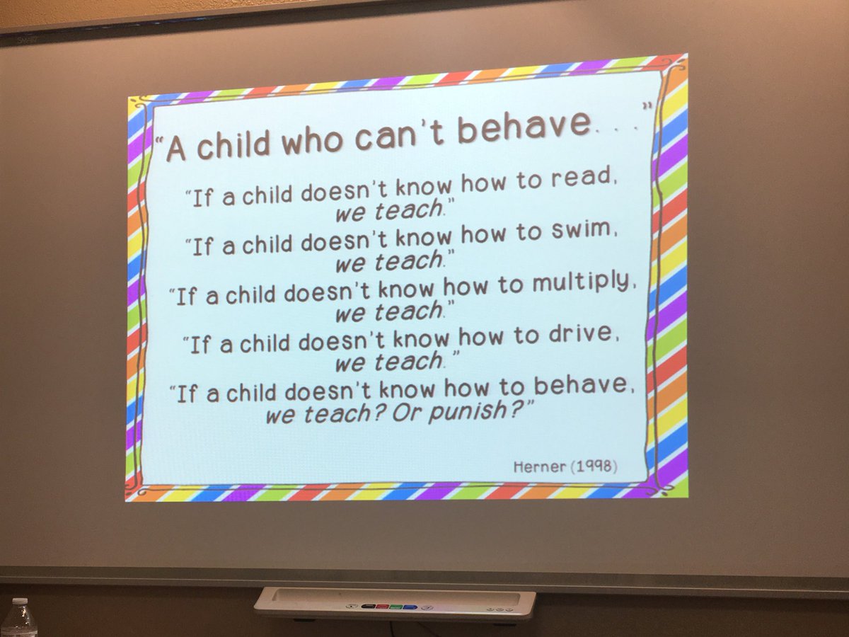 THECoachKaufman's tweet photo. ❤️’d this picture shared today during a PD session on De-Escalating Problem Behaviors! It was full of great info and Jennifer was AWESOME! It’s our job to TEACH when our students don’t know how to do...no matter what the skill may be! Thank you @neisdbehavior! #teachthebehavior https://t.co/kG43cHsrF7