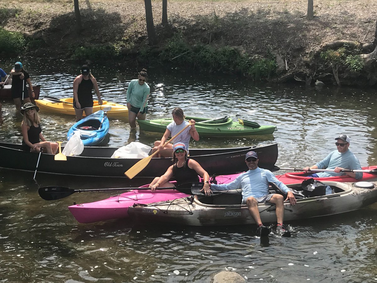 GunpowderInc's tweet photo. Sometimes, you’ve got to get out from behind the desk and just get your hands dirty. Our cleanup of the Bark River in Delafield was one of those days. A quick summary: trash was cleaned, skin was burned, and hijinks ensued. 100 percent worth it. https://t.co/tVW26KvEKv