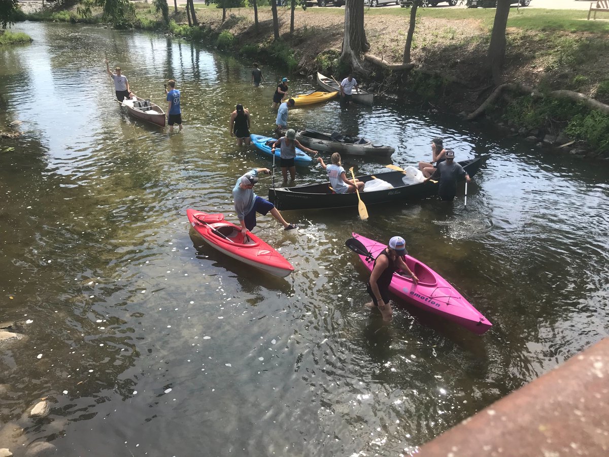 GunpowderInc's tweet photo. Sometimes, you’ve got to get out from behind the desk and just get your hands dirty. Our cleanup of the Bark River in Delafield was one of those days. A quick summary: trash was cleaned, skin was burned, and hijinks ensued. 100 percent worth it. https://t.co/tVW26KvEKv