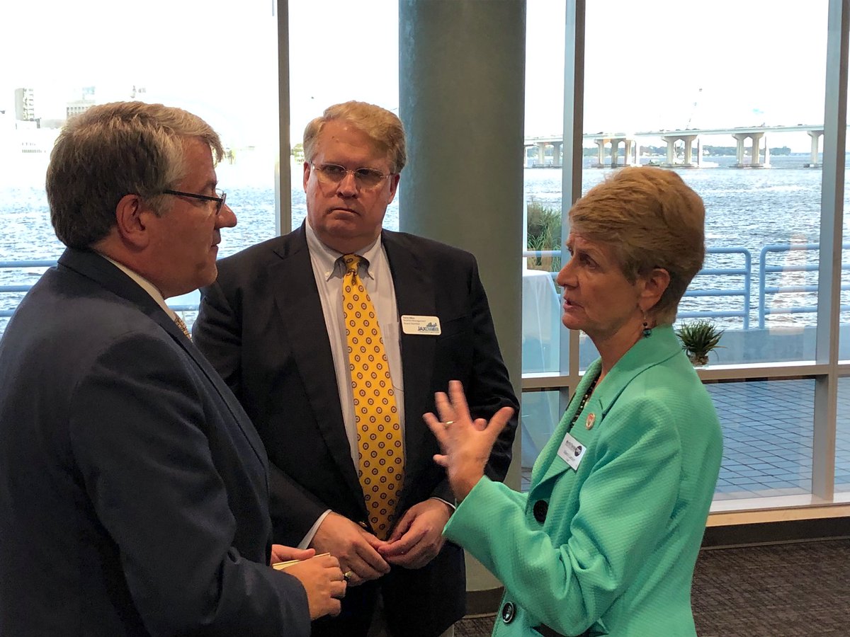 Thank you Marci Larson with @NorthFloridaTPO for hosting @MyFDOT Secretary Thibault this evening at the @JAXChamber event. #MovingFloridaForward