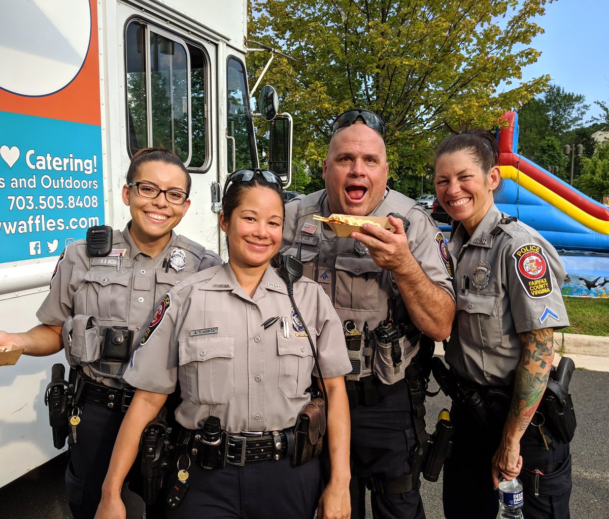 Good food, great company, and lots of fun to be had... #NationalNightOut2019 is in full swing! 🤗 Tweet us with pictures from your neighborhood events! #NNO2019 #NationalNightOut #FairfaxCounty #FCPD