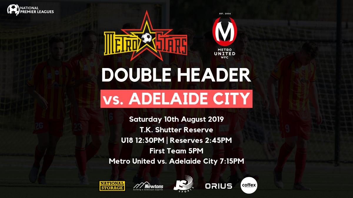 NE_MetroStars's tweet photo. Round 2οΈβ£1οΈβ£
π @AdelaideCityFC
β 5PM | @MetroUnitedWFC 7:15PM
π T.K. Shutter Reserve
π± #MetroStars #MSvAC https://t.co/JMMPVAOmU6