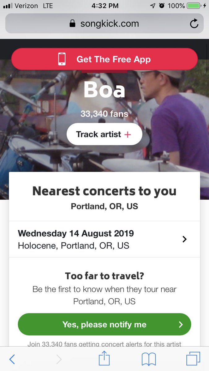 IsabelHerdz's tweet photo. @SpotifyCares . I just bought tickets to see BoA on August 14 per your spotify ads.  I took a closer look at the ticket I just bought and now I’m not sure if the real Boa is going to be there. Too good to be true. Can you validate? If not is there possibility for a refund? https://t.co/fyIjjJX8jy