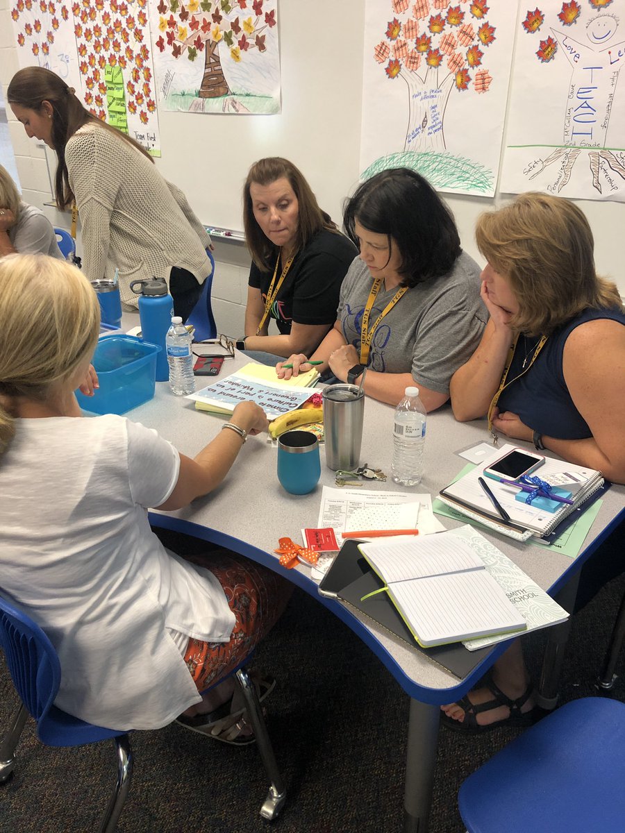 hbarron25's tweet photo. It was a great first day back with our TG Smith Teachers! Deep discussions about mindset and culture were had by all! @Smith_Stallions https://t.co/xY2bCsjZvq