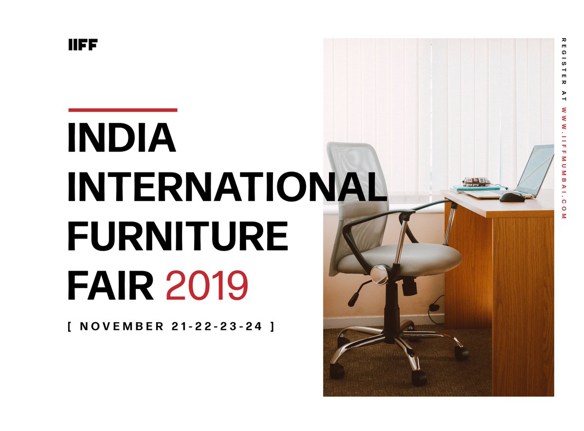 IIFurnitureFair's tweet photo. Find a range of office furniture’s at the India International Furniture Fair this November. Visit https://t.co/Hc2FN82xzy to know more!

#IIFF2019 #IIFFMumbai2019 #Consumex #Imdesign #Furniture #Exhibition #FurnitureFair https://t.co/jaouUBSEOV