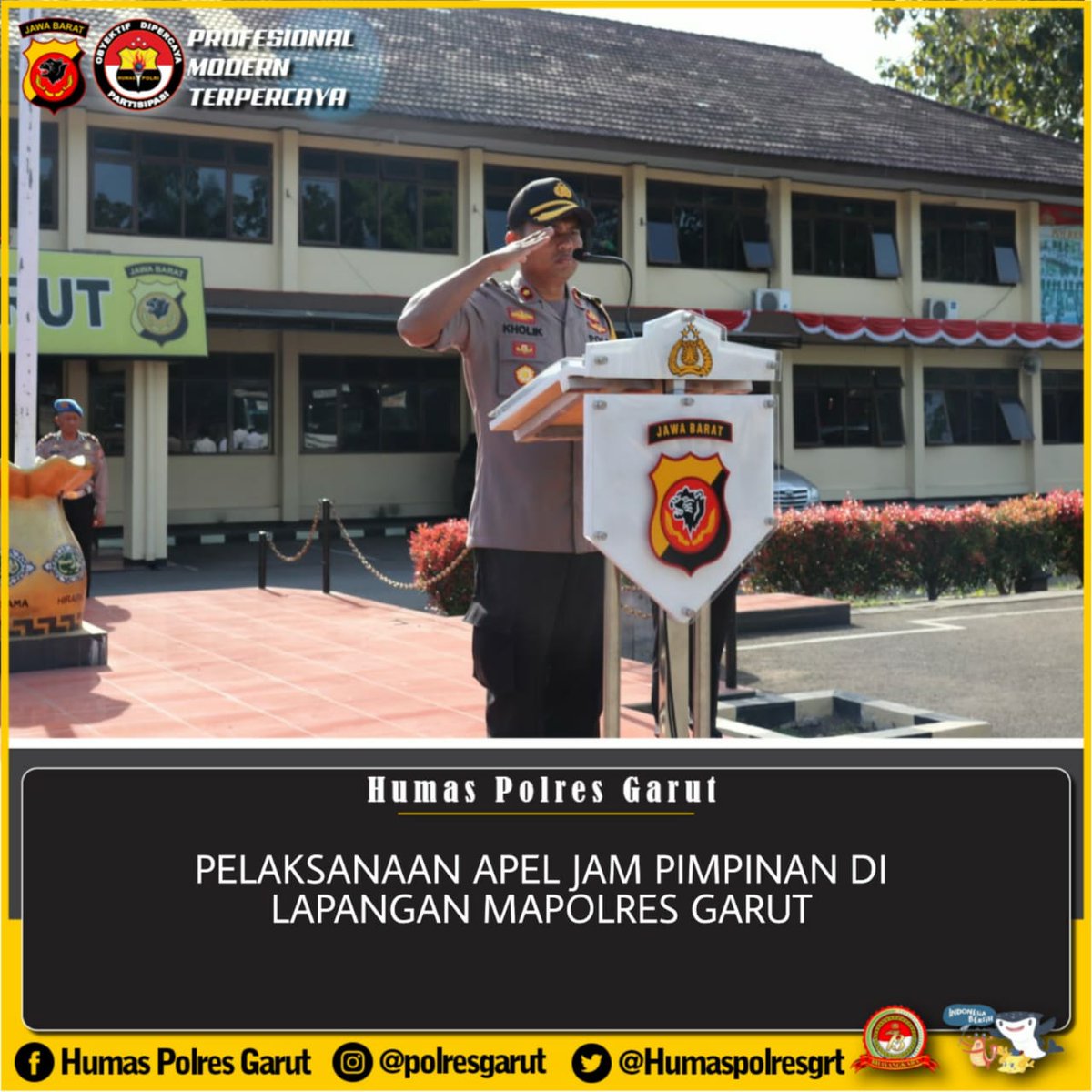 KalerHumas's tweet photo. Apel pagi JamPimpinan Polres Garut ... https://t.co/zdEcniVZeB