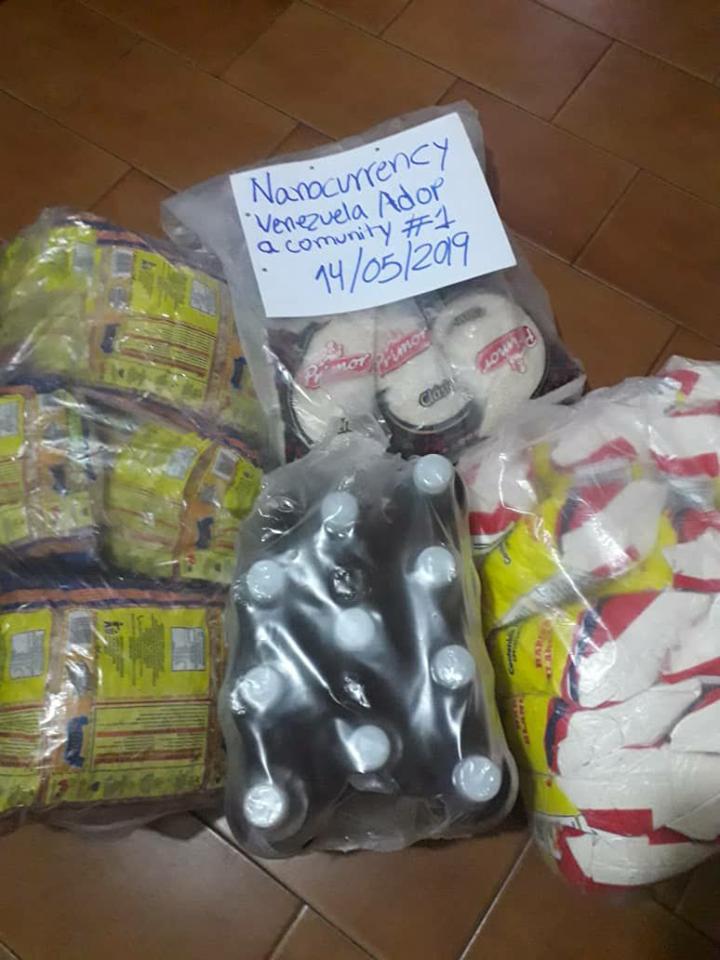 wol5566's tweet photo. $Nano #AdoptACommunity project by Lucho strikes back!
134.8577 NANOS used to buy 120 kg of food, helping 10 families to survive #Venezuela dictatorship.
More info in Reddit: https://t.co/IqtRWYqFjw https://t.co/rMJzioqNQ4
