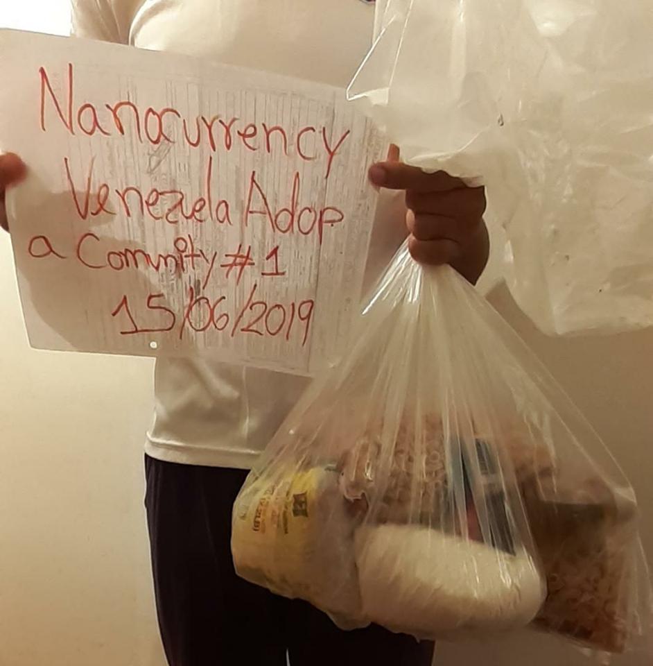 wol5566's tweet photo. $Nano #AdoptACommunity project by Lucho strikes back!
134.8577 NANOS used to buy 120 kg of food, helping 10 families to survive #Venezuela dictatorship.
More info in Reddit: https://t.co/IqtRWYqFjw https://t.co/rMJzioqNQ4