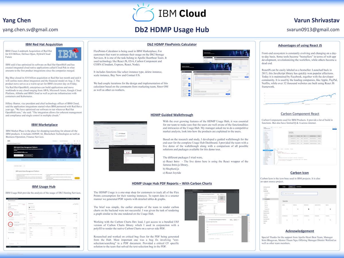 yang_chen89's tweet photo. What a great internship experience. It was my pleasure to work with the amazing team here at IBM.

Special tanks to mentor Thuan Ngo, Manager Srini Bhagavan and colleague Karuna, Varun, Arun, Paul.

#IBM #internship https://t.co/3uSEuKHYy9
