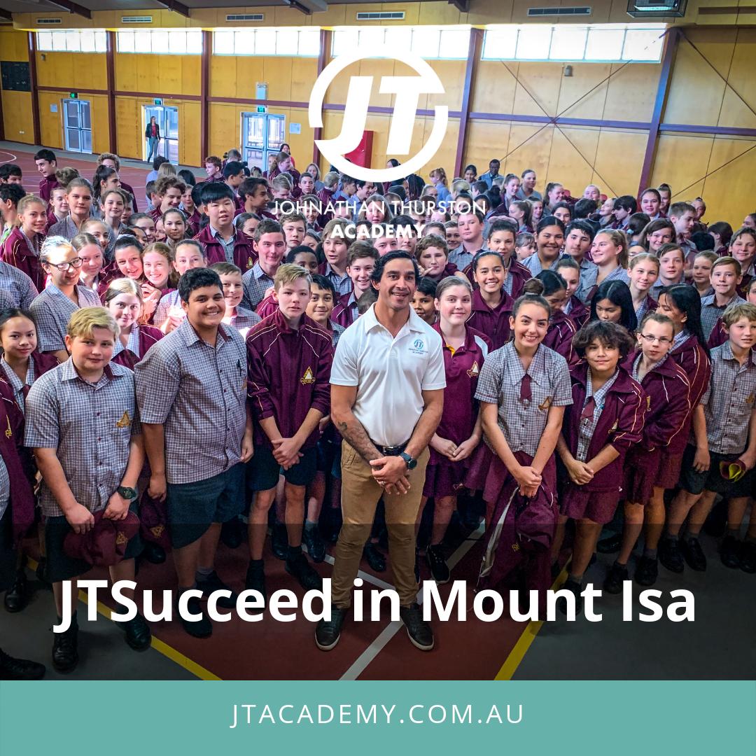 JT_Academy's tweet photo. Having great fun sharing the JTSucceed program with kids in Mount Isa schools this week. Find JT at the Isa Street Festival tonight! #JTAcademy #JTSucceed #MountIsa https://t.co/eBJ4VFoINs