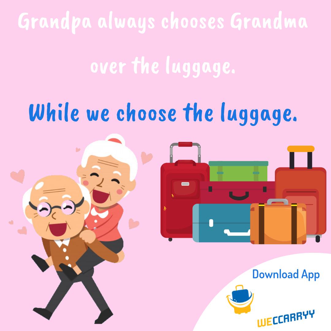 weccarryy's tweet photo. while we choose the Luggage :) #Luggage #Travel #HassleFreeTravel #DoorToDoor  #TravelingwithKids  #ElderlyTravel #ExcessBaggage #LuggageShipping #cutoftheluggage https://t.co/Umr86ydbdv