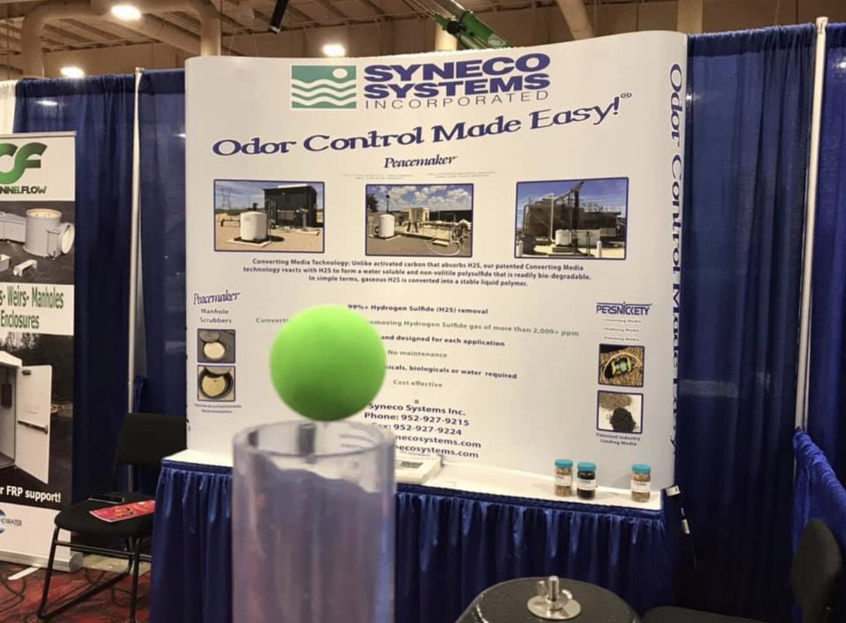 Syneco_Systems's tweet photo. 2019 35th Annual Tri-State (AZ, CA &amp; NV) Seminar.  Come visit The Syneco Booth 1012.   Syneco Systems is proud to exhibit our line of Peacemaker Odor Control Dry Air Scrubbers, Manhole Scrubbers and our Patented Converting, Oxidizing &amp; Polishing media. https://t.co/fy3JfOiAB3