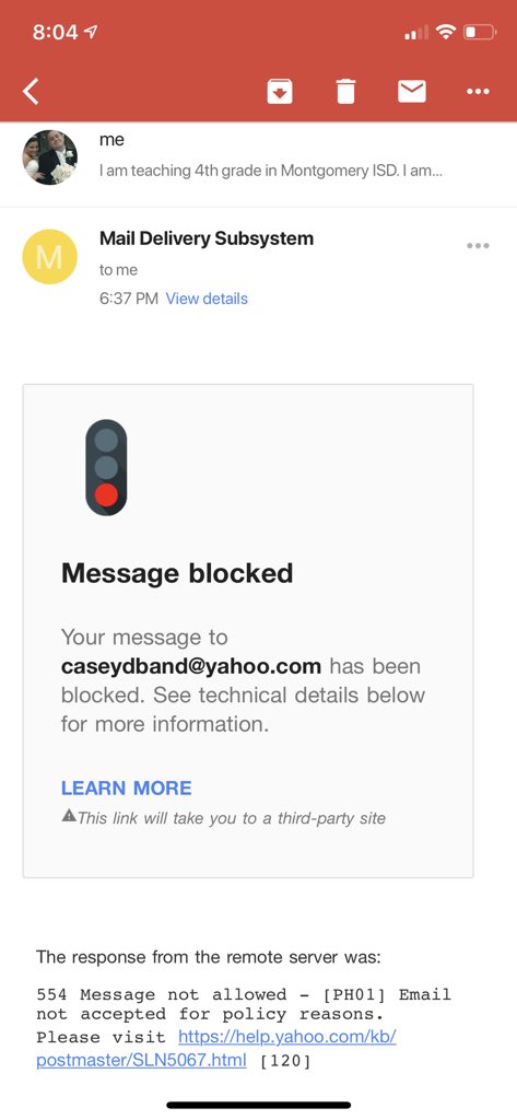 leahtaska's tweet photo. @caseydband I just received this from yahoo... any ideas? #clearthelists https://t.co/4j2u0em4qI