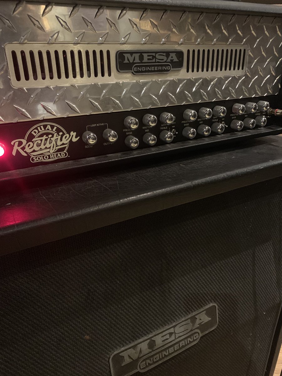 pjrake's tweet image. At rehearsal with an old friend. #dualrectifier