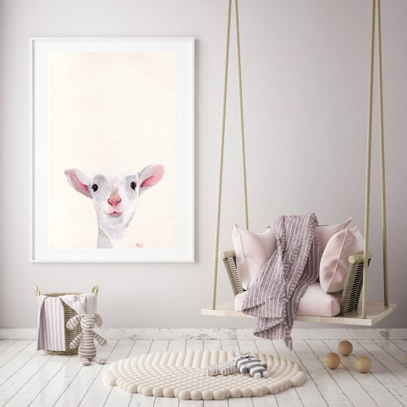 CathySavels_Art's tweet photo. Lucile, the cute baby lamb, is a terrible scallywag and is always looking for the next adventure. https://t.co/yx642TuWDB #nurserywallart #babies #kids https://t.co/aJKIqv1Ek7