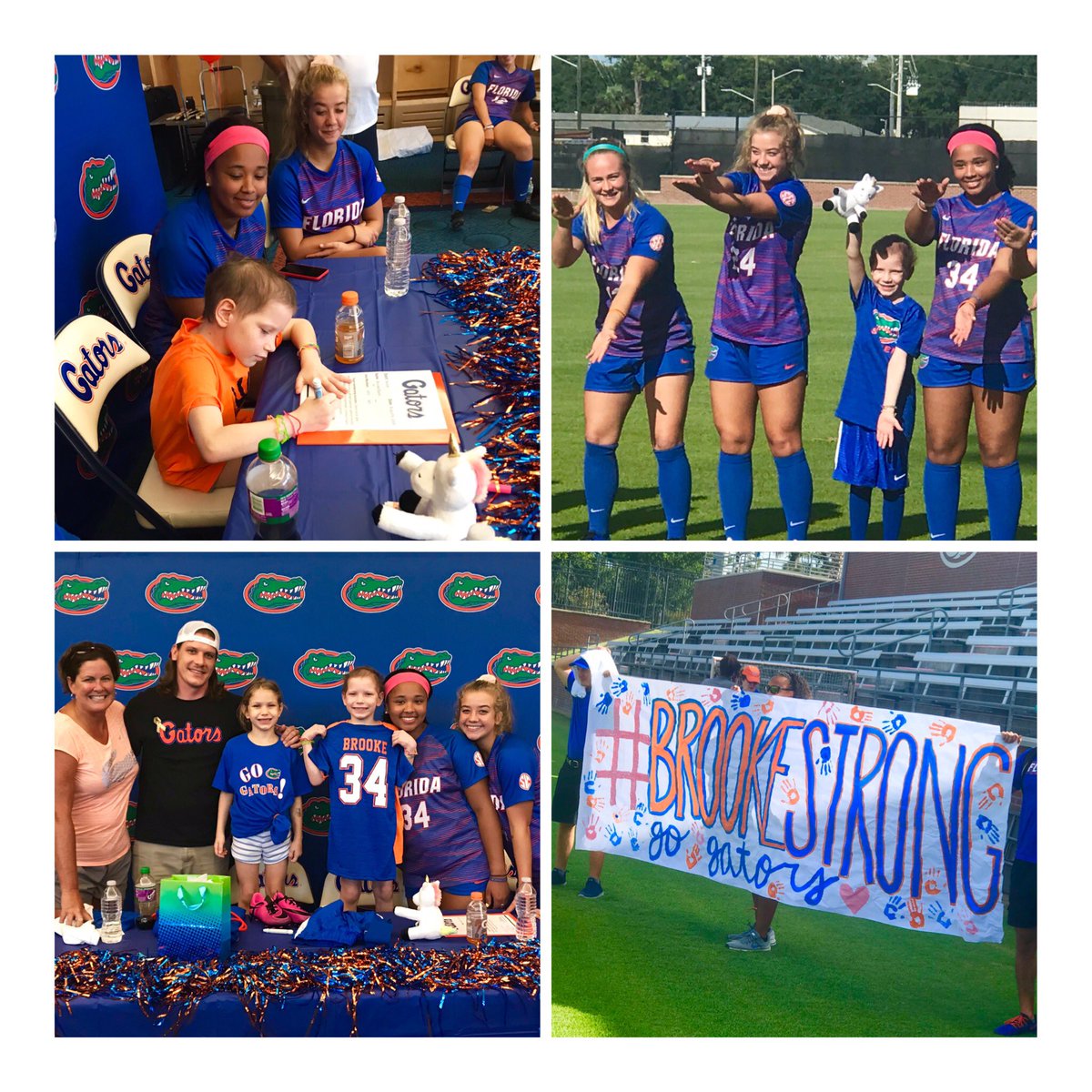 BeckyBurleigh's tweet photo. Today @gatorssoccer signed a pint-sized teammate with a huge ๐! Welcome to the team Brooke Dunn, we cant wait for you to get to use those hot pink cleats! #friendsofjaclyn #adoption861 https://t.co/MrV2VvQkbQ